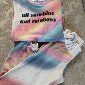 Wildfox girls size 6x/7 2 piece sweat set